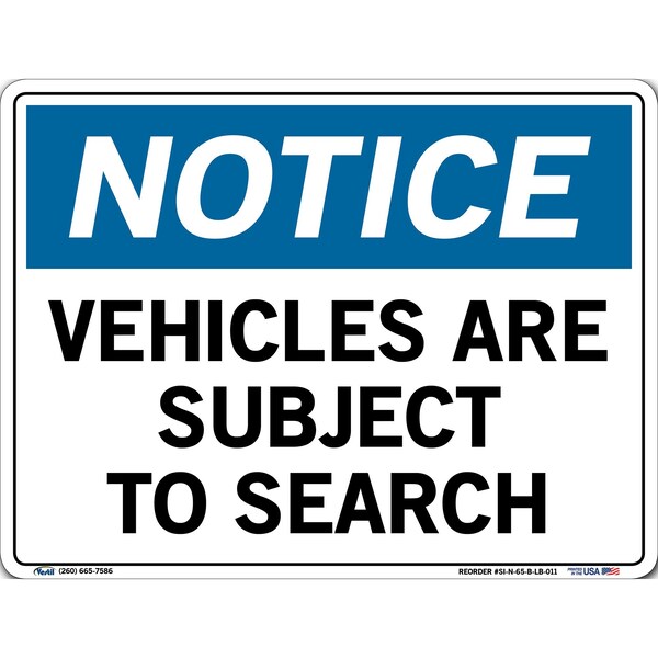 Vinyl Label Sign, 9-1/2" Height, 12-1/2" Width, Vinyl Label, Rectangle, English